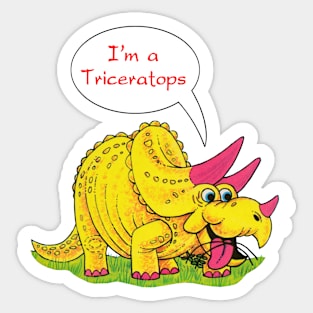 Fun Triceratops Sticker